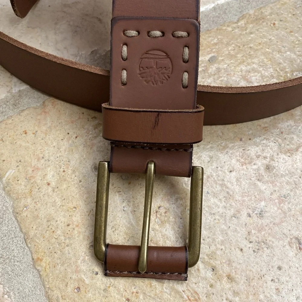 Timberland Men's Genuine Leather Belt 38 classic minimalist western